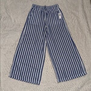 New Old Navy Kids Blue & White Striped One-Piece Pull On Pant